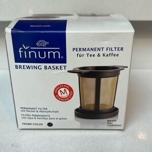 Finum Reusable Stainless Steel Coffee and Tea Infusing Mesh Brewing Basket NIB